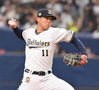 　力投する先発の山下（撮影・西田忠信）