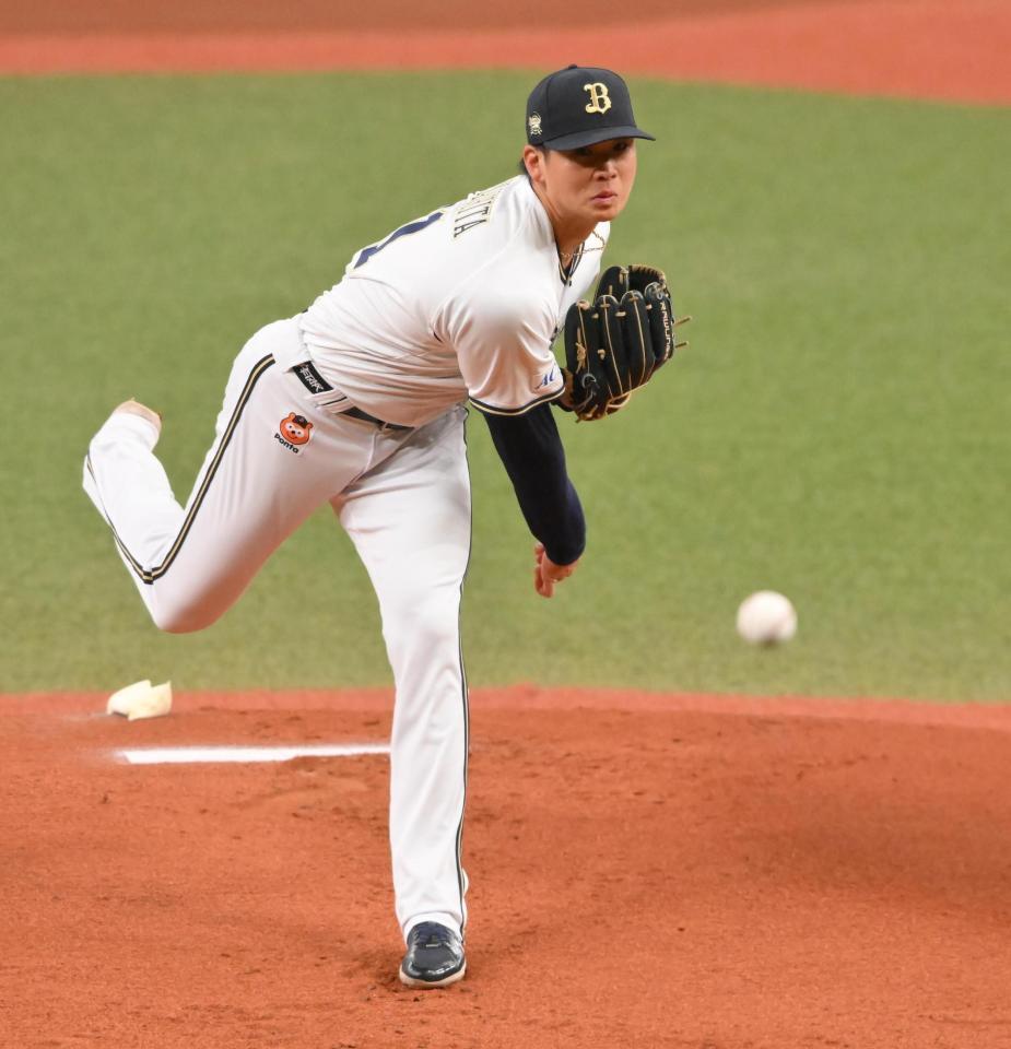 　力投する先発の山下（撮影・西田忠信）