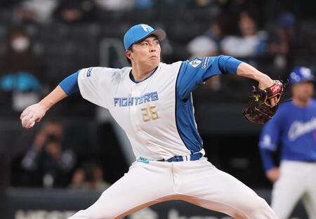 ９回に登板した田中（撮影・中島達哉）