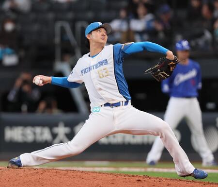 　８回、登板した山城（撮影・中島達哉）