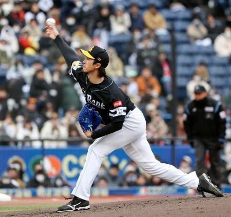 　ロッテ戦に先発し４回１失点のソフトバンク・上沢＝ＺＯＺＯマリン