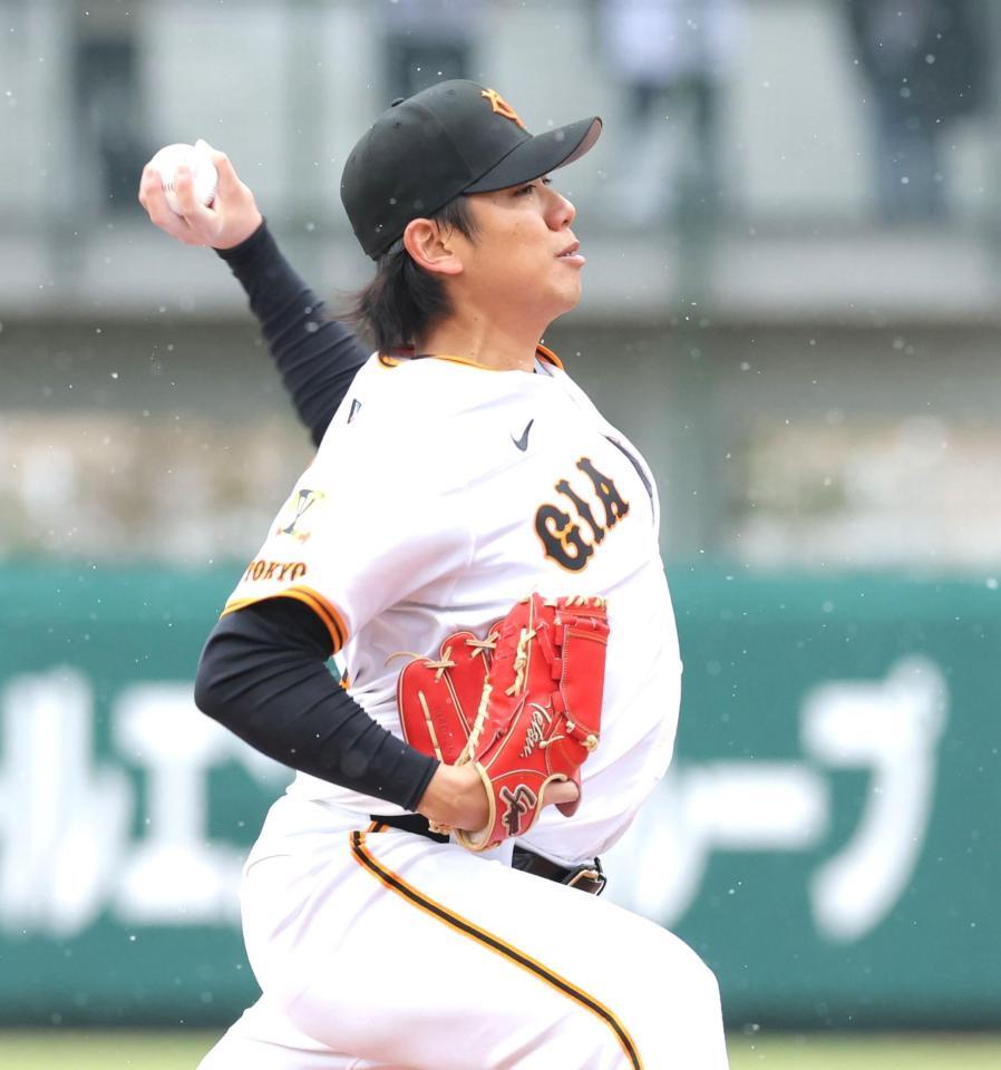 　２軍・阪神戦に先発する又木（撮影・西岡正）