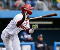 　４回、宗山がこの試合２安打目の中前打を放つ