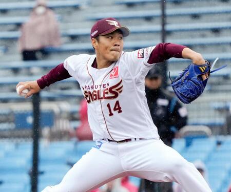 　５回に登板し１失点の則本