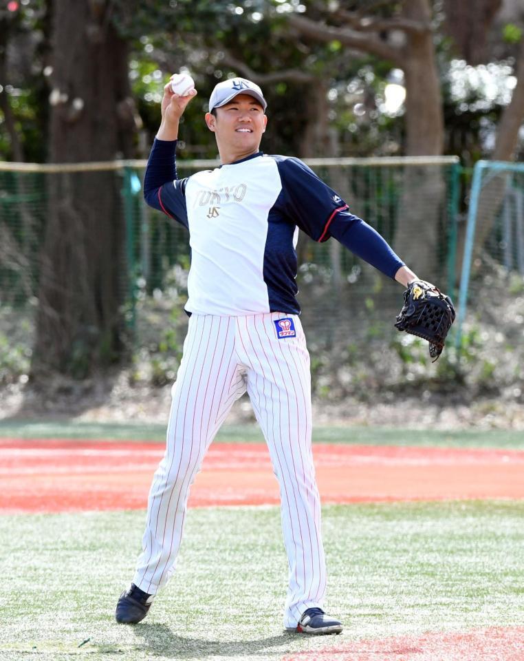 　初の開幕投手に決まった奥川（撮影・佐藤厚）