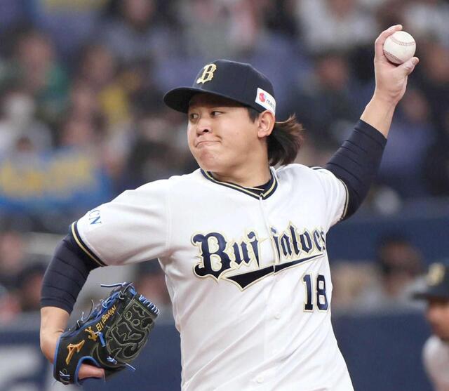 　力投するオリックス先発の宮城