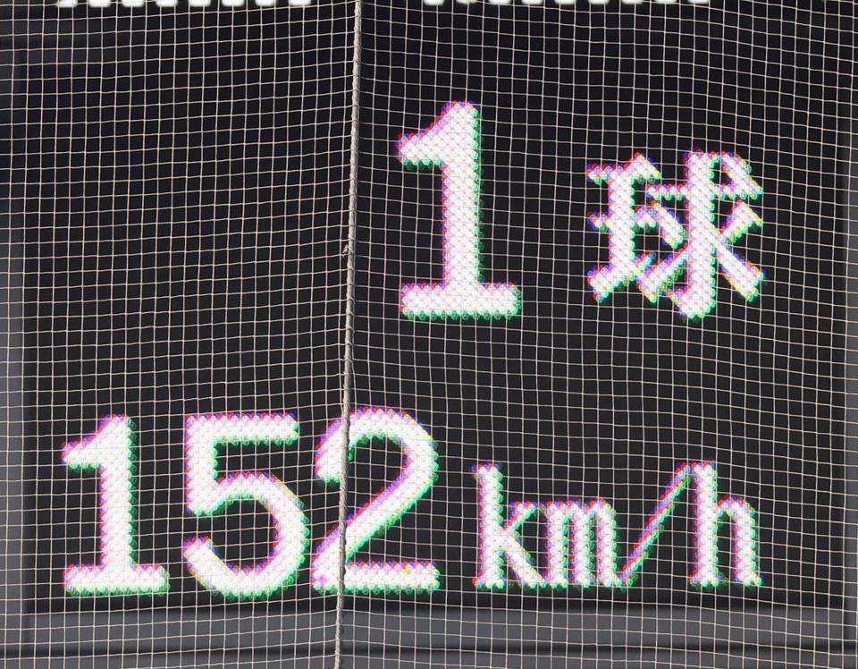 　９回から登板した健大高崎・石垣は１５２キロをマークする（撮影・山口登）