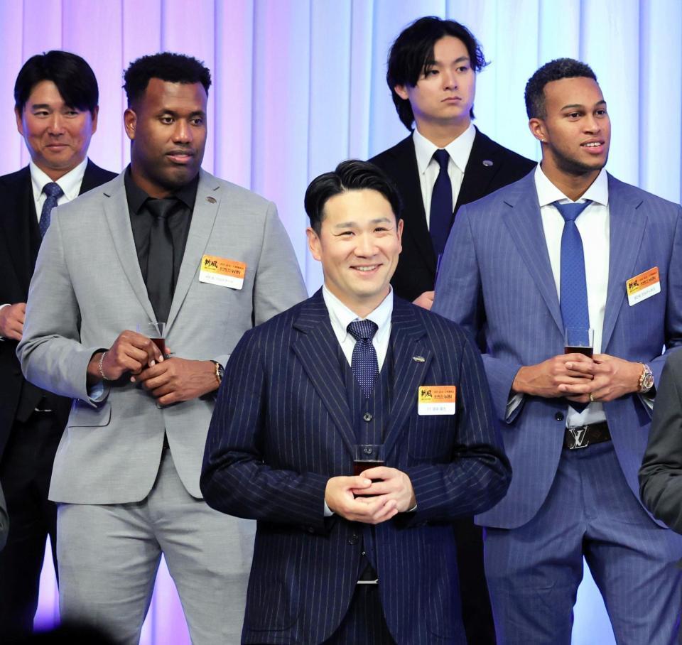 　都内で開かれた読売巨人軍激励会に出席した田中将（代表撮影）