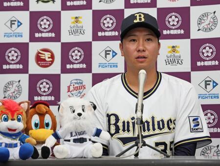 　パ・リーグ６球団と日本相撲協会のスペシャルコラボが決まり会見する古田島（撮影・立川洋一郎）