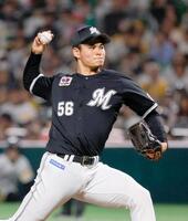 　５回から登板し、２回無失点だった中森