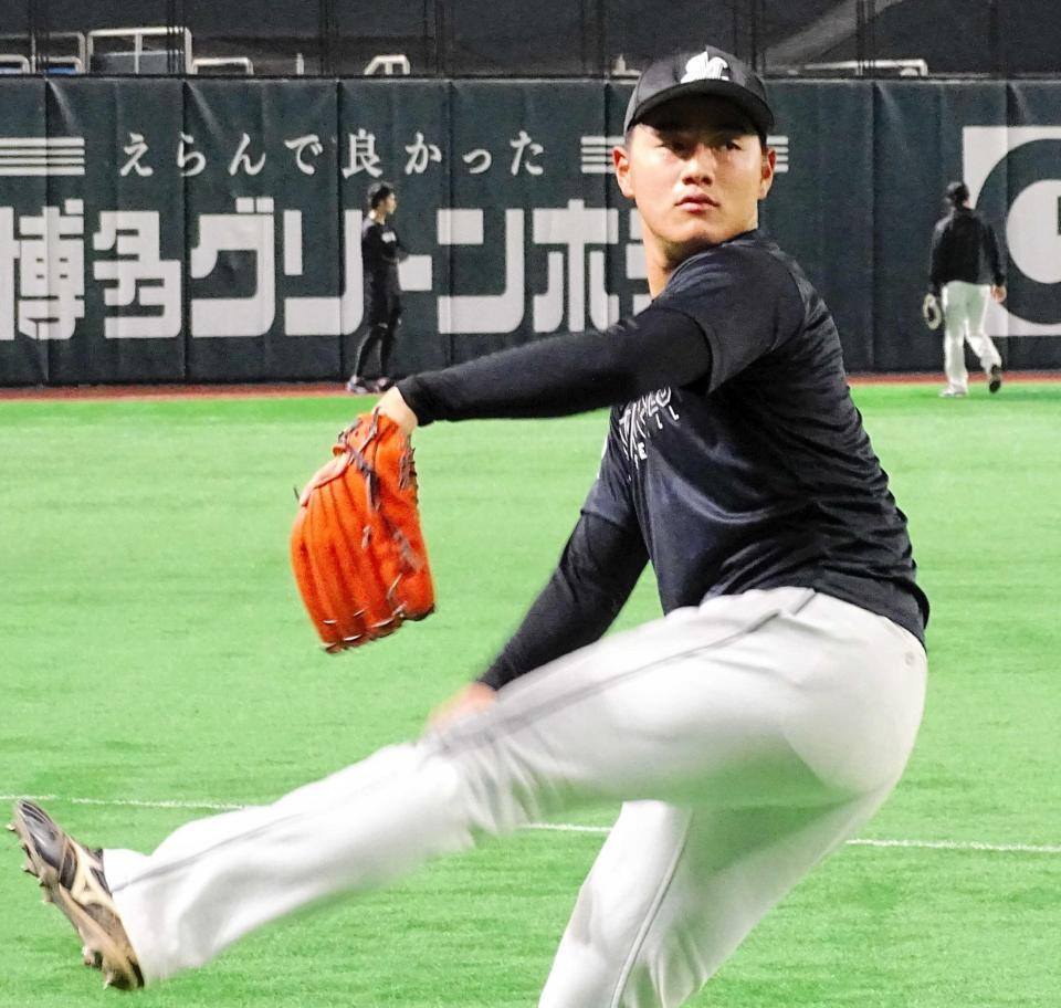 　開幕戦に１番で出場する西川