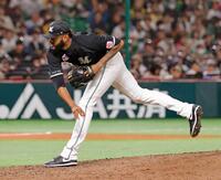 　９回に登板し、１回を無失点に抑えたゲレーロ