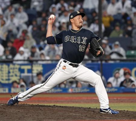 　９回に登板し今季初セーブを挙げ、プロ野球通算２５０セーブを達成したオリックス・平野＝ＺＯＺＯマリン