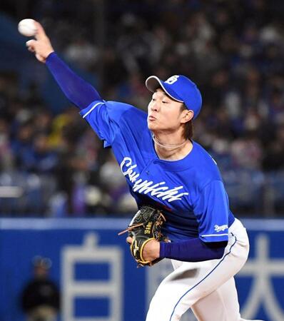 　ヤクルト打線に立ち向かう高橋宏（撮影・佐藤厚）