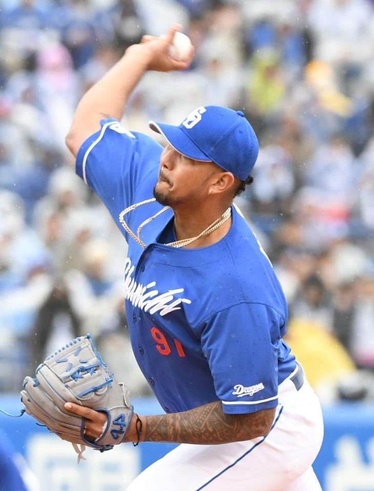 　ヤクルト戦に先発したメヒア（撮影・佐藤厚）