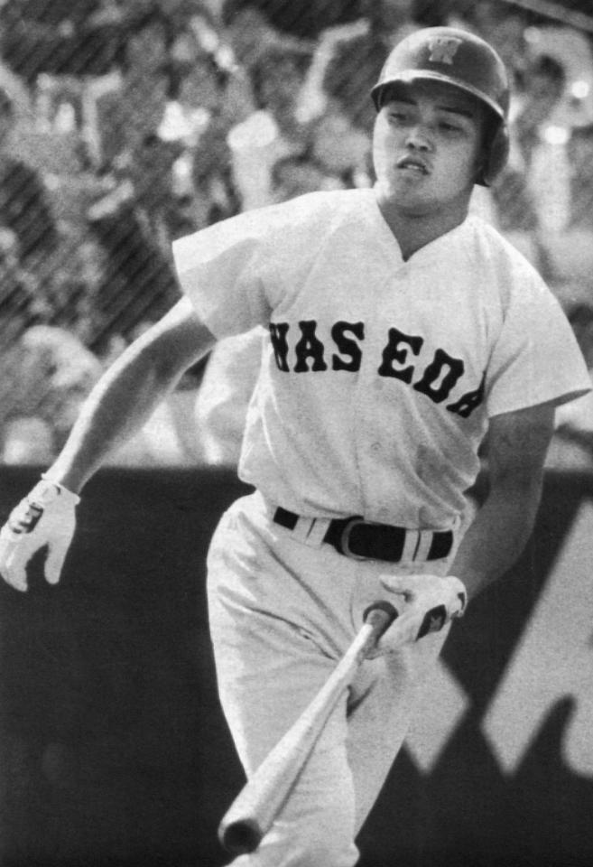 　早大時代の岡田顧問＝１９７９年