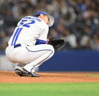 　７回、キャベッジにこの回二本目となるソロを浴びた浜地（撮影・伊藤笙子）