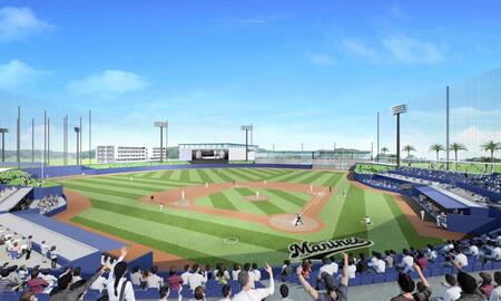 　ロッテの２軍新球場完成予定図（球団提供）