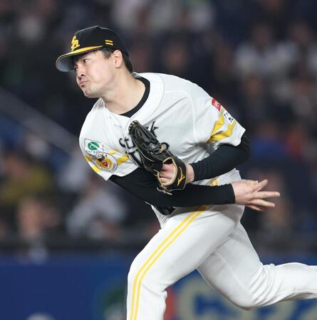 　力投する有原（撮影・金田祐二）