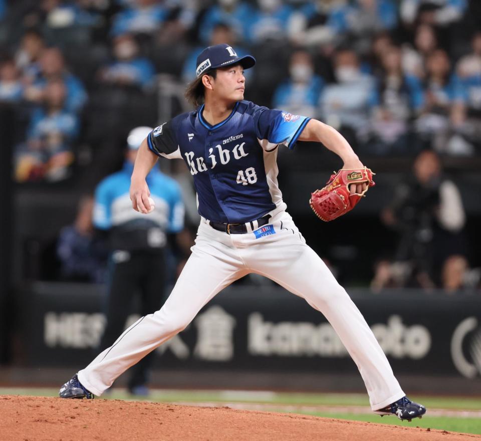 　日本ハム戦に先発する今井（撮影・中島達哉）