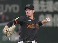 　ＤｅＮＡ打線に立ち向かう井上（撮影・佐藤厚）