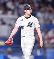 　日本ハム打線に捕まり６回途中で降板した種市（撮影・開出牧）