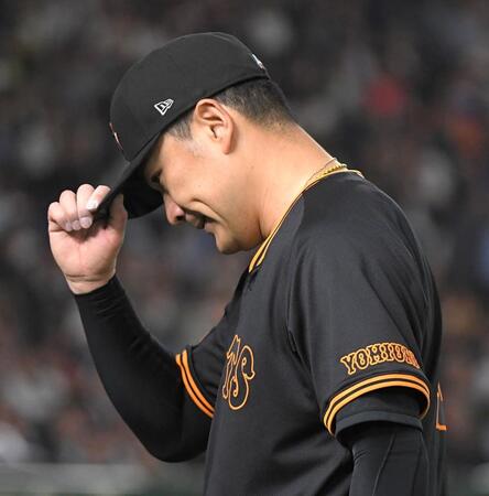 　２回７安打６失点でＫＯされた田中将（撮影・佐藤厚）