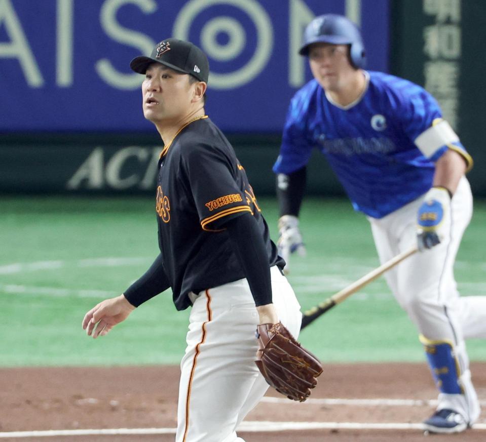 　１回、牧に先制打を許す田中将