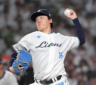 　ソフトバンク打線に立ち向かう隅田（撮影・佐藤厚）