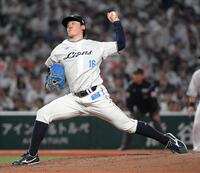 　ソフトバンク打線を相手に力投を見せる隅田（撮影・佐藤厚）