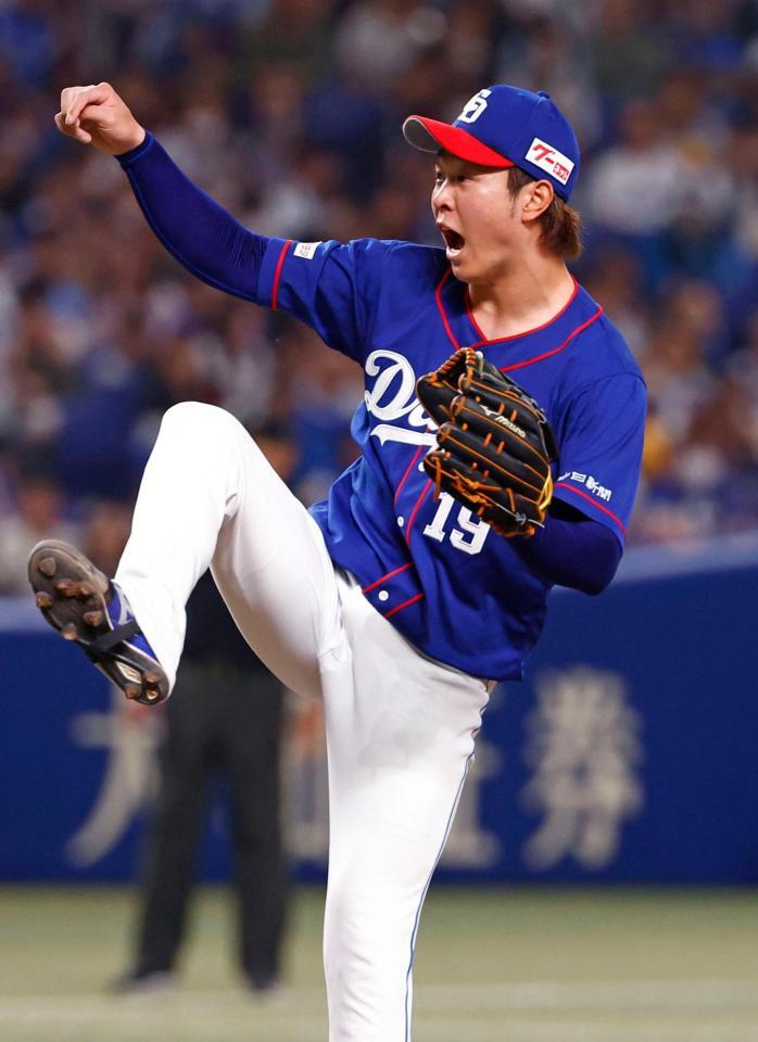 　７回１失点で今季初勝利を挙げた高橋宏