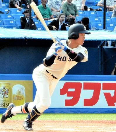 法大１年・境　４安打デビュー「準備してきた　大阪桐蔭時代からプロ注目の甲子園スターが神宮でも存在感
