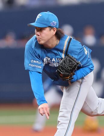 　オリックス打線を相手に力投する金村（撮影・立川洋一郎）