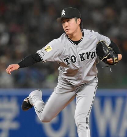 　３番手で登板した西舘（撮影・伊藤笙子）