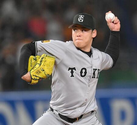 　４番手で登板した高梨（撮影・伊藤笙子）