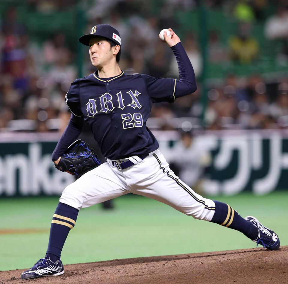 　ソフトバンク戦に先発し力投する田嶋