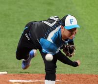 　２回、力投する古林（撮影・中島達哉）