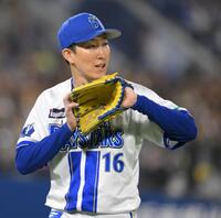 　５回を終え、笑みを浮かべる大貫（撮影・伊藤笙子）