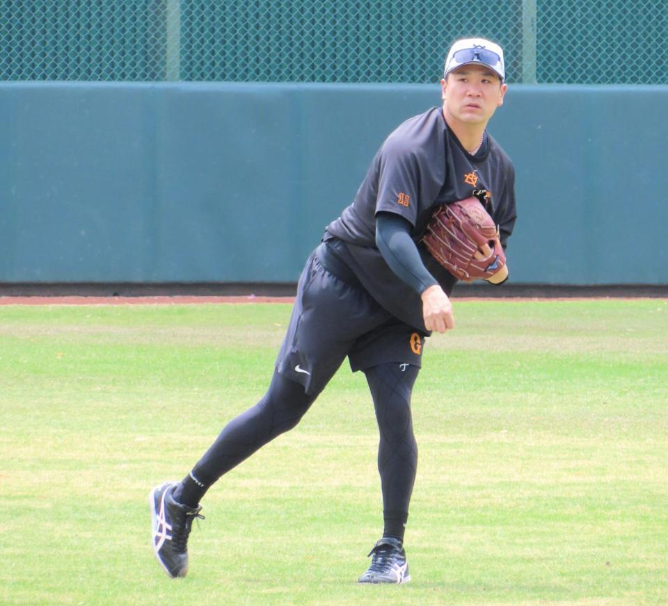 　２５日のイースタン、日本ハム戦登板へ向けてジャイアンツ球場で調整を行う田中将