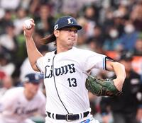 　力投する高橋（撮影・園田高夫）