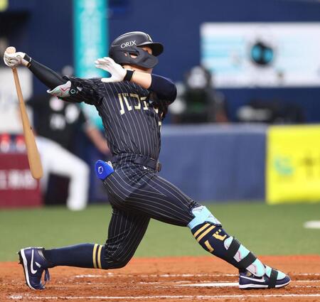 【動画】オリックス・西川 衝撃テク!ショーバンをクリーンヒット センター前へ