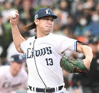 　６回を無失点に抑える高橋（撮影・園田高夫）