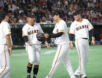 　開幕から３１イニング無失点のセ・リーグタイ記録を達成した山崎（撮影・西岡正）  