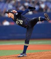 　先発し力投する田嶋（撮影・山口登）