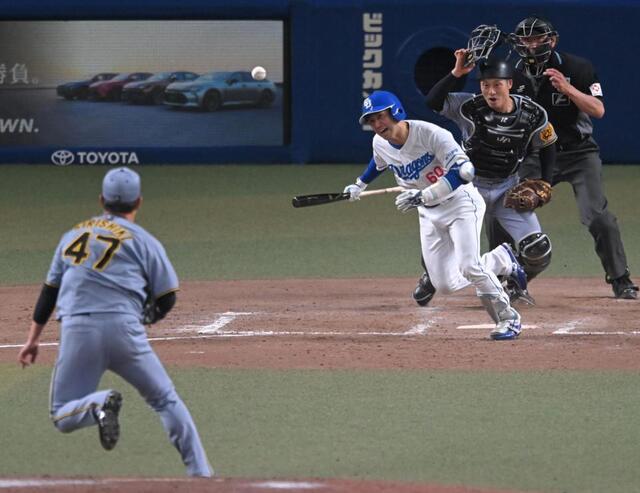 中日　九回満塁痛恨のセーフティー失敗