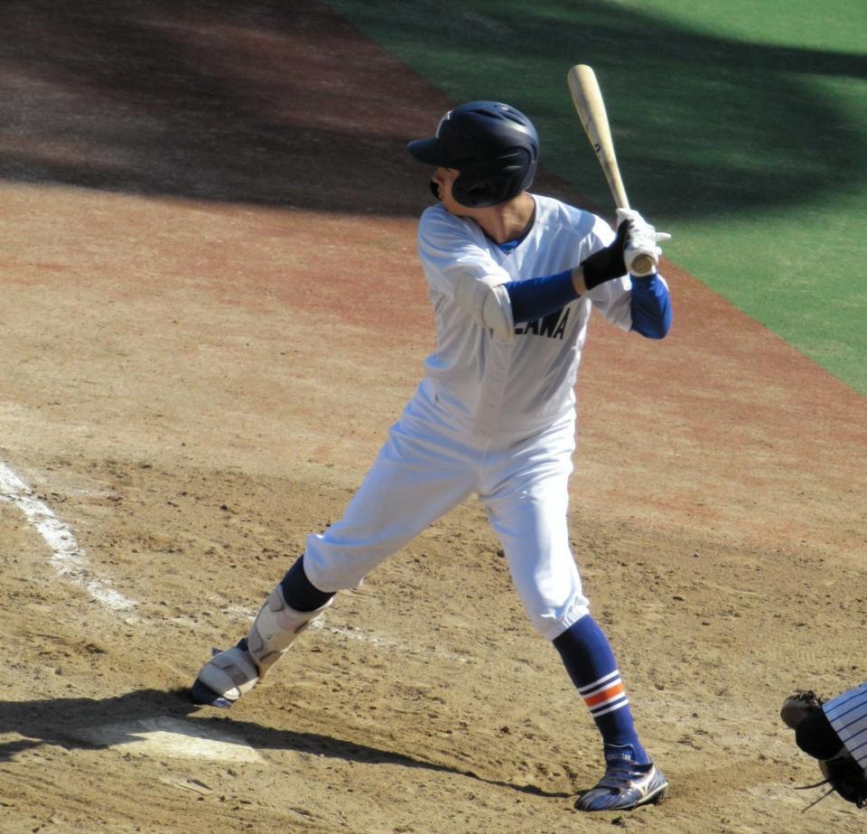 　代打で初出場した駒大・谷佳亮