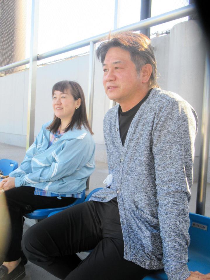 　観戦に訪れた谷佳知氏と亮子氏