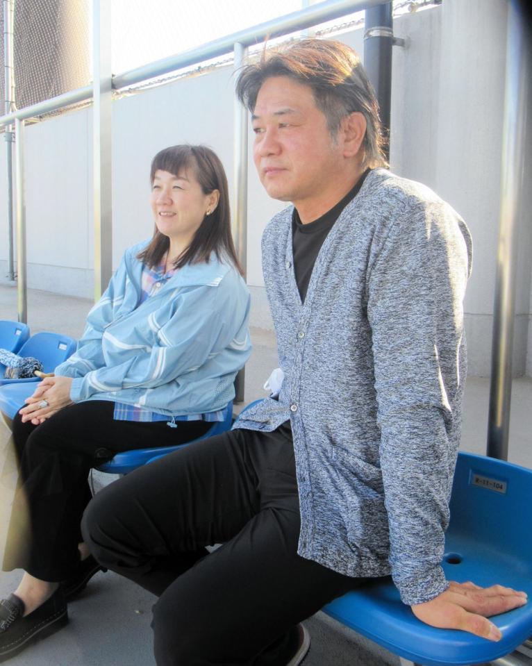 　観戦に訪れた谷佳知氏と亮子氏