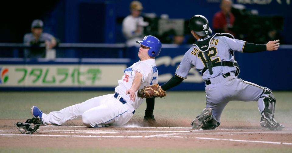 　６回、打者木下のとき、一走がけん制で挟まれる間に三走細川が本塁を突くがタッチアウトとなる。捕手坂本