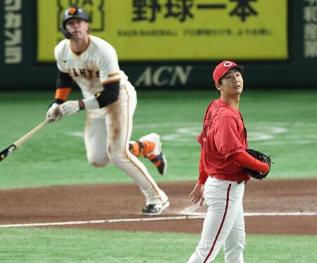 　６回、キャベッジに同点ソロを浴びる森浦（撮影・金田祐二）